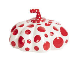 1033.  YAYOI KUSAMA (Matsumoto, Nagano, 1929)Naoshima Pumpkin (Red and white)