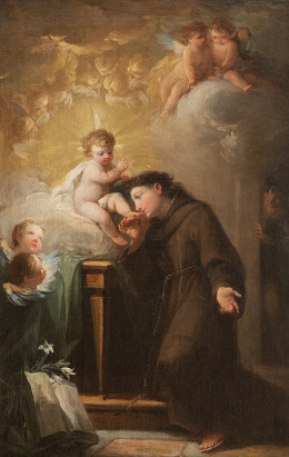 816.  MARIANO SALVADOR MAELLA (Valencia, 1739-Madrid, 1819)Aparición del Niño Jesús a San Antonio de Paduah. 1787