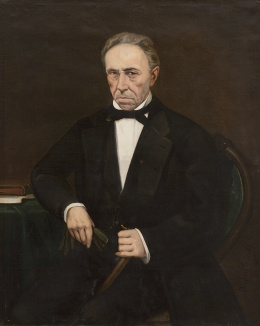 867.  JOSÉ MARÍA RODRÍGUEZ DE LOSADA (Sevilla, 1826-Jerez de la Frontera, Cádiz 1896)Retrato de caballero