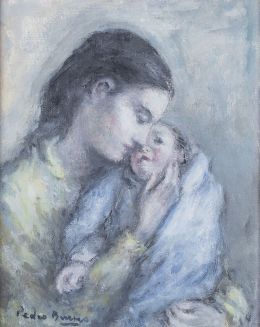 884.  PEDRO BUENO (Villa del Río, 1910 - Madrid, 1993)Maternidad