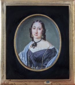 762.  FLORENTINO DE CRAENE  (Tournai, 1793 - Madrid, 1854)Retrato de dama