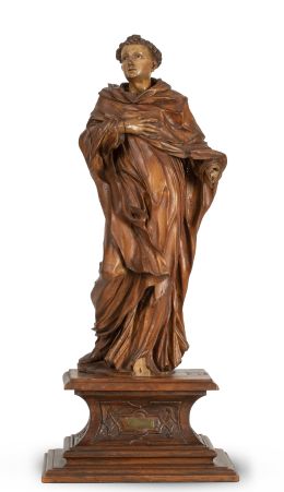 1274.  San Antonio.
Escultura en madera tallada y policromada. 
