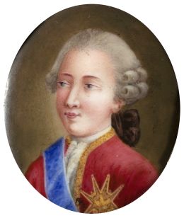 748.  ESCUELA FRANCESA, SIGLO XIXRetrato de Luis XVI, rey de Francia y retrato de dama; Maria Antonieta?