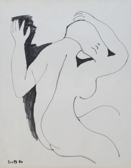 872.  FRANCISCO BORES (Madrid, 1898 - París, 1972)Desnudo femenino, 1960