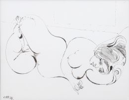 870.  JAVIER CLAVO (Madrid, 1918 - 1994)Desnudo femenino, 1974