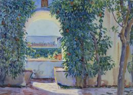 845.  GEORGE O. WYNNE APPERLEY (Ventnor, Isla de Wight, Inglaterra, 1884-Tánger, 1960)Patio