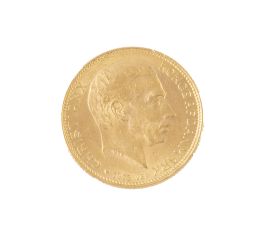 342.  Moneda de 20 coronas de Christian X de Dinamarca en oro. 1916