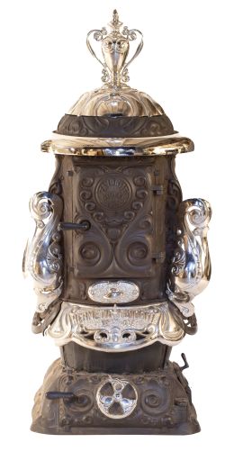 736.  Estufa de hierro, marcada "Hermetic Favorite nº 414".Favorite Stoves and Range Company*, Estados Unidos, primera mitad del S. XX.