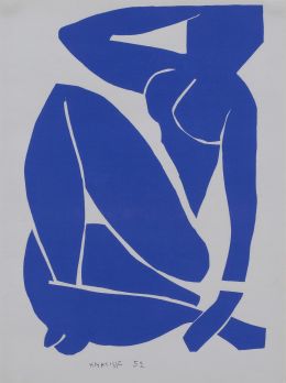 958.  HENRI MATISSE (Le Cateau-Cambrésis, 1869 - Niza, 1954)Nu blue XI, 1952