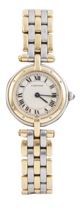 428.  Reloj de pulsera CARTIER Panthere Rondé en acero y oro. Nº 