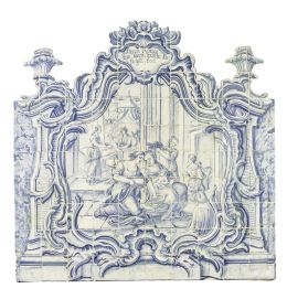 1108.  El Nacimiento de la Virgen.
Panel de azulejos de época Don