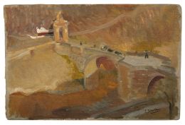 877.  JOAQUÍN SOROLLA Y BASTIDA (Valencia, 1863 - Madrid, 1923) Puente de Alcántara, Toledo, 1906