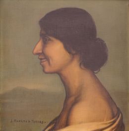 876.  JULIO ROMERO DE TORRES (Córdoba,  1874 - 1930)
Retrato de 