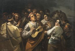 813.  EUGENIO LUCAS VELÁZQUEZ (Madrid, 1817-1870)
La Rondalla Ar