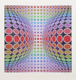 1069.  VÍCTOR VASARELY (Pécs, Hungría, 1906 - París, 1997)Dyss, c.1980