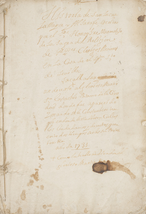 Manuscrito “Historia de Sanlúcar la Mayor y Aljarafe” por O