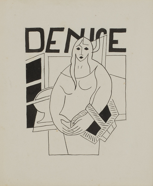 JUAN GRIS (Madrid, 1887 - Boulogne-sur-Seine, 1927)Denise,