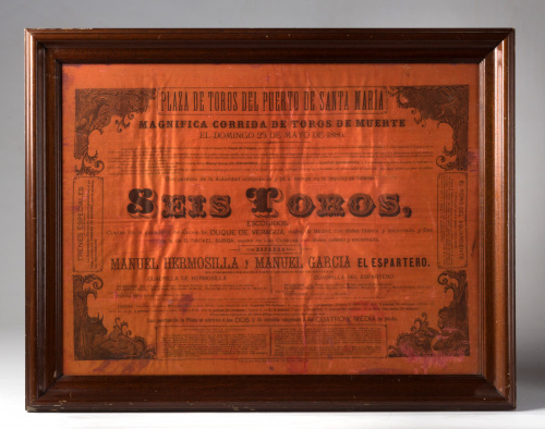 Cartel de la plaza de toros del Puerto de Santa María, 1886