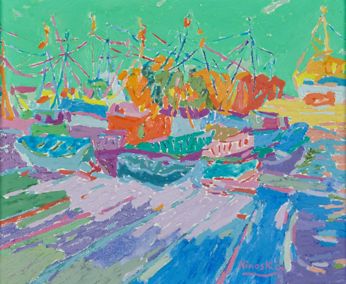 NINOSKA (Madrid, 1965)“Barcos en el puerto”