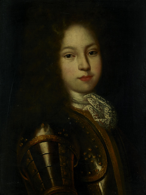 ESCUELA FRANCESA. H.1700Retrato de caballero con armadura.