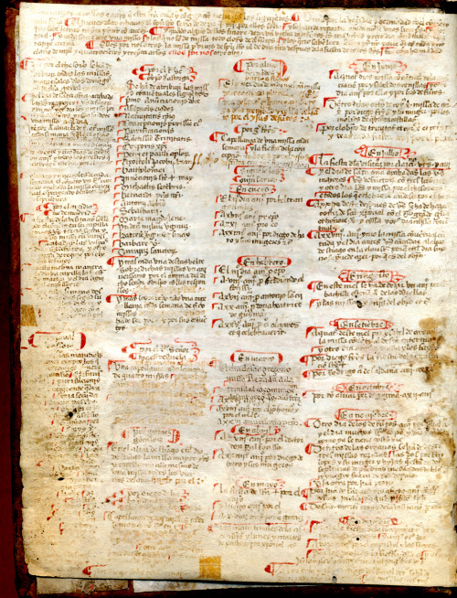 Libro de sermones con el calendario litúrgico anual, S. XV.