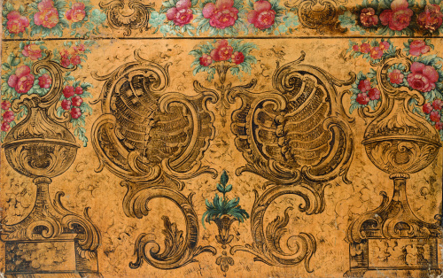 Dos paneles decorativos pintados al óleo, S. XIX