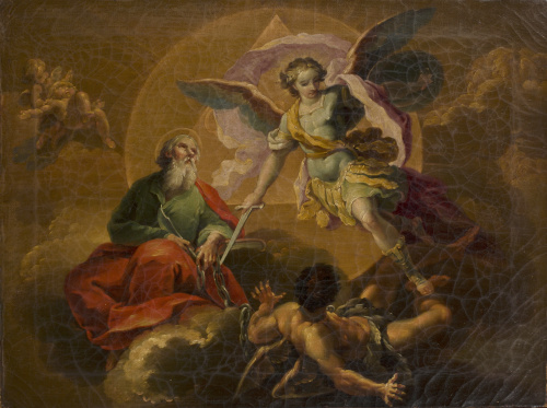 ATRIBUIDO A FRANCISCO LLÁCER  (1781-1857)Arcángel san Migu