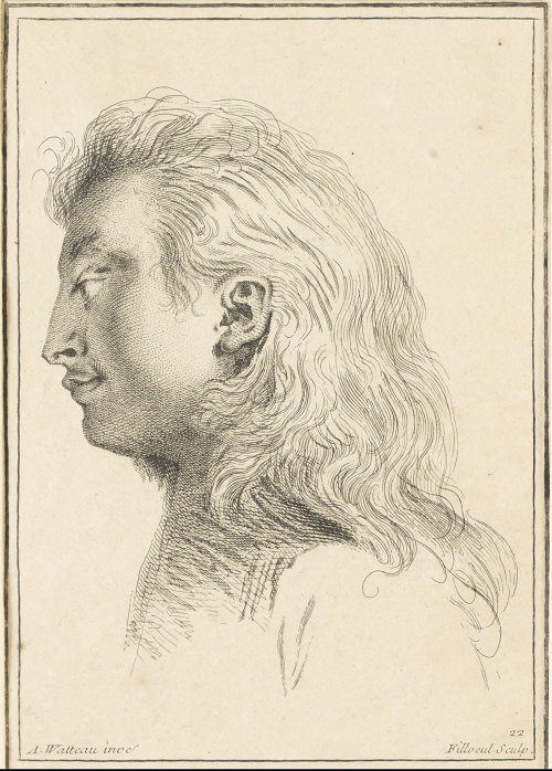 JEAN-ANTOINE WATTEAU (inv) y PIERRE FILLOEUL (sculp)Estudi