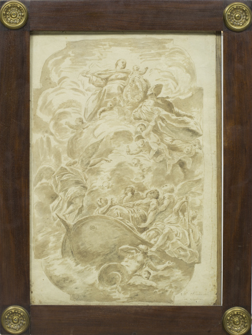 Giuseppe Simonelli (c.1650-1710)Dibujo para un techo