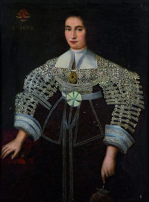 ESCUELA ALEMANA, H.1634Retrato de dama y retrato de caball