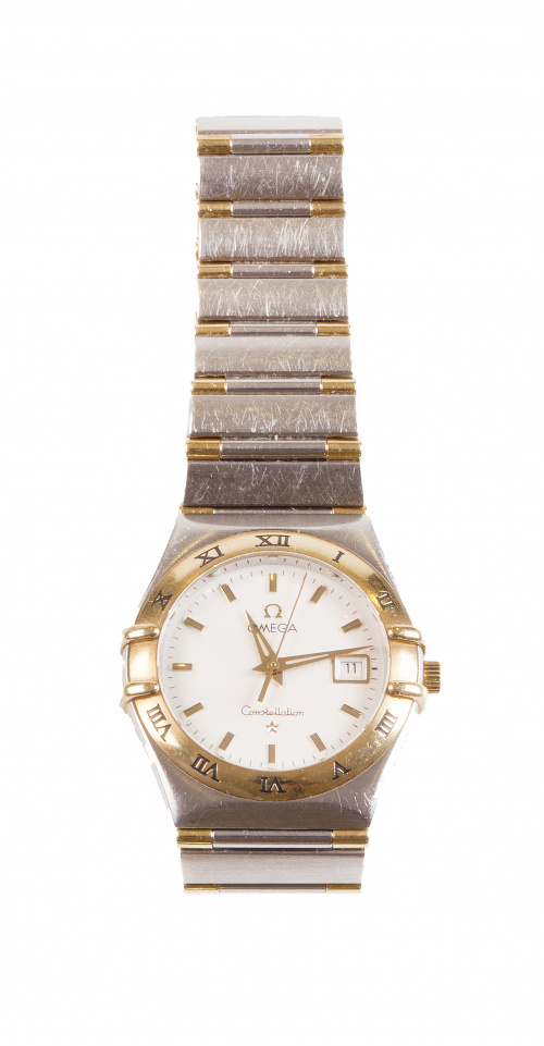 Reloj de pulsera de señora OMEGA CONSTELLATION en oro y ace