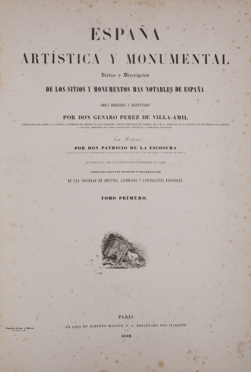 GENARO PÉREZ VILLAAMIL (1807-1854)España artística y monu