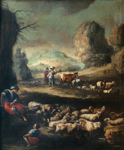 ATRIBUÍDO PHILIPP PETER ROOS, llamado ROSA DA TÍVOLI (1657-