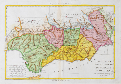 RIGOBERT BONNE (1727-1794)Mapa de los Reinos de Aragón y 