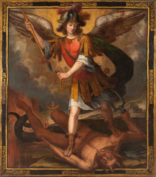 ANGELINO MEDORO (1567-1633)El Arcángel San Miguel vencien