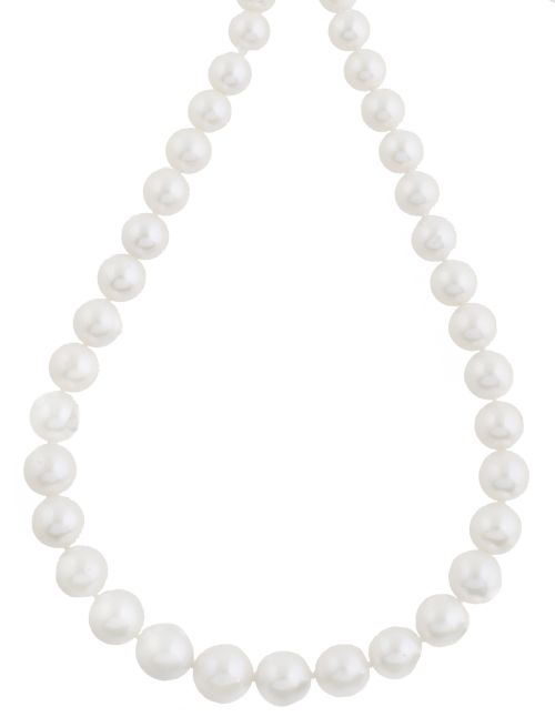 Collar de perlas blancas de los Mares del Sur, con tamaño g