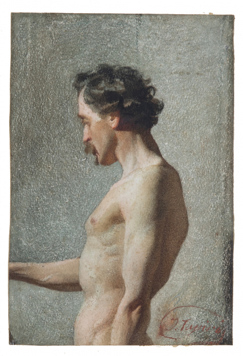 JOSEP TAPIRÓ (Reus, 1836 - Tánger, 1913)Desnudo masculino