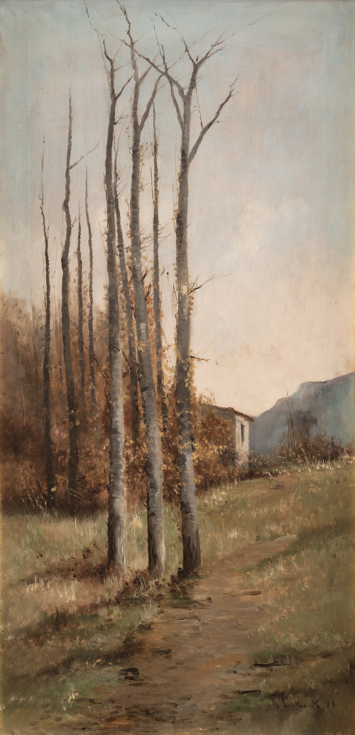 RAMIRO LAFUENTE (Escuela española, siglo XIX)Paisaje 