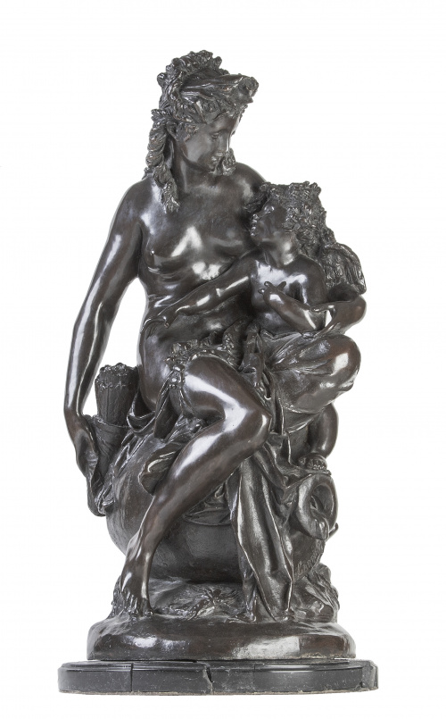 Albert Carrier-Belleuse* (1824-1887).Venus con amorcillo.