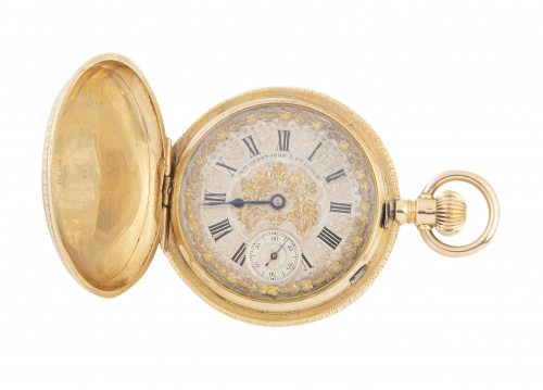 Reloj saboneta de bolsillo en oro H Grand Jean and lockle. 