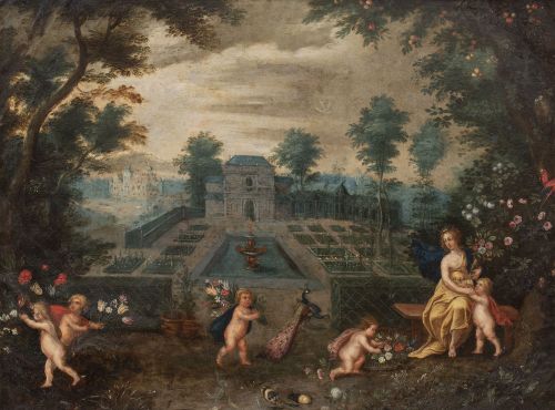 CÍRCULO DE PEETER VAN AVONT (1600- 1652)Flora y puttis en