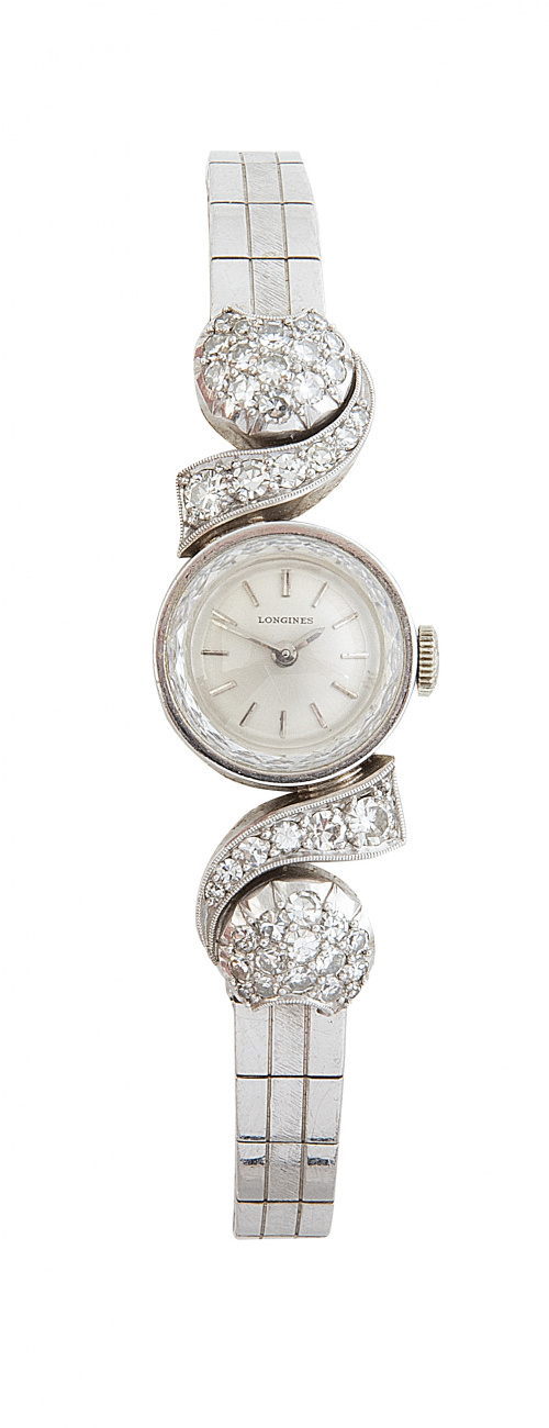 Reloj Longines de se ora a os 60 de oro blanco y brillantes