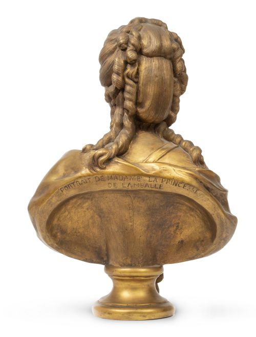 La Princesa de Lamballe.Busto de bronce dorado.Francia,