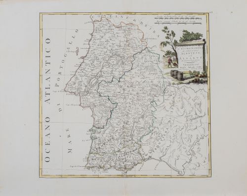 ANTONIO ZATTA (1757-1797)Mapa de las regiones del Algarve