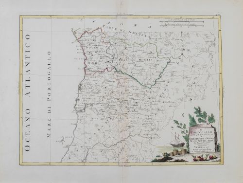 ANTONIO ZATTA (1757-1797)Mapa de las regiones del Algarve