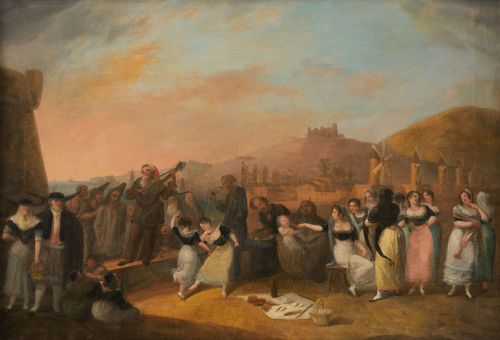 SALVADOR MAYOL (Barcelona, 1775- 1834)Merienda en el camp