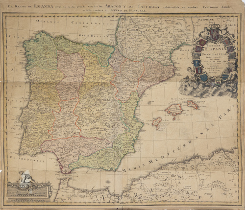 JOHANN BAPTIST HOMANN (1664-1724)Mapa de España