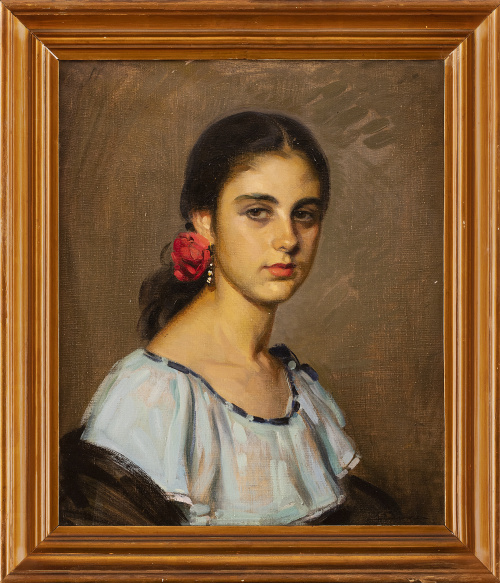 ESCUELA ESPAÑOLA, SIGLO XIXRetrato de dama andaluza