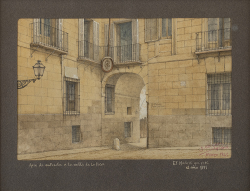 JOSÉ MARTÍNEZ GARÍ (Alicante 1869-Madrid?)Arco de entrada