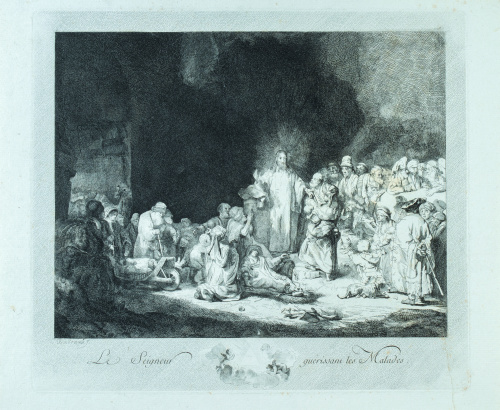 REMBRANDT VAN RIJN (1606-1669)"Le seigneur guerissans les